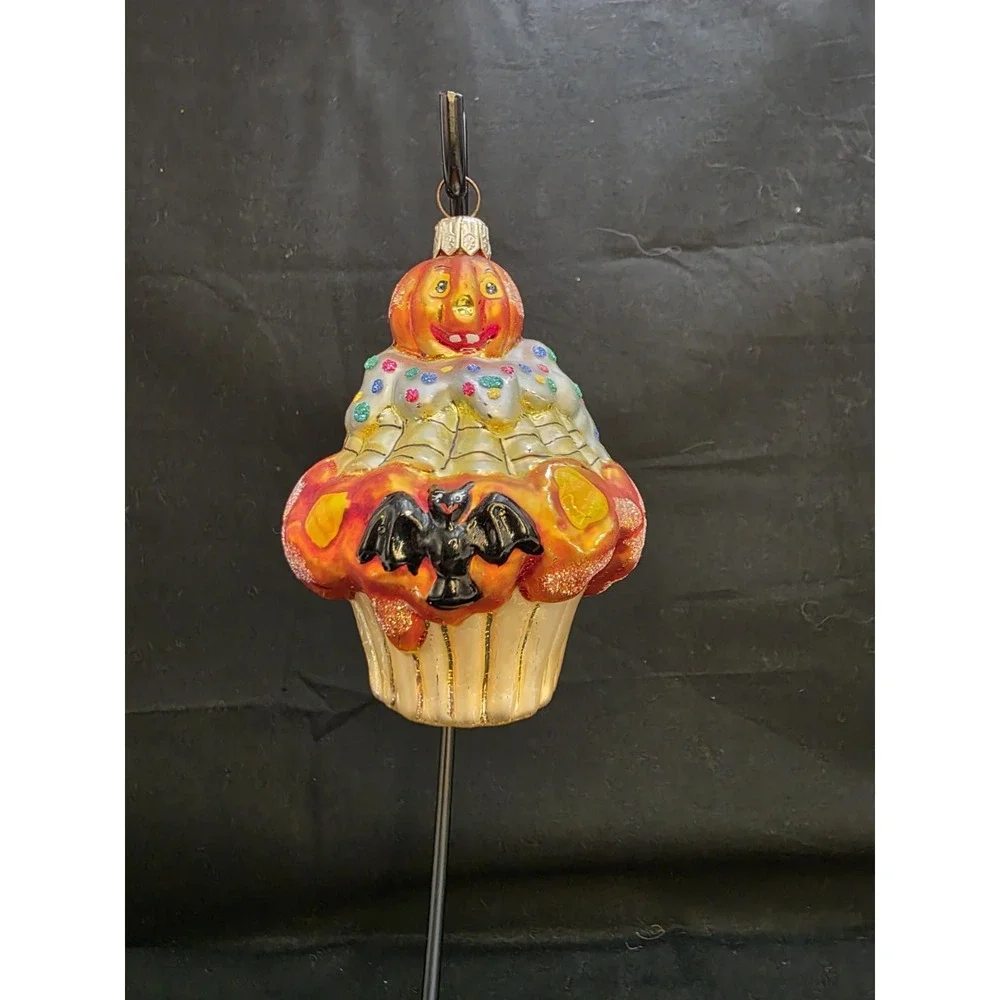 VTG Christopher Radko Treats On Sweets 2000 Halloween Cupcake Spider Ornament 4